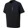 SALOMON Solid Color Pocket Round Neck Loose Short Sleeve T-Shirt Men Tops Black C28151