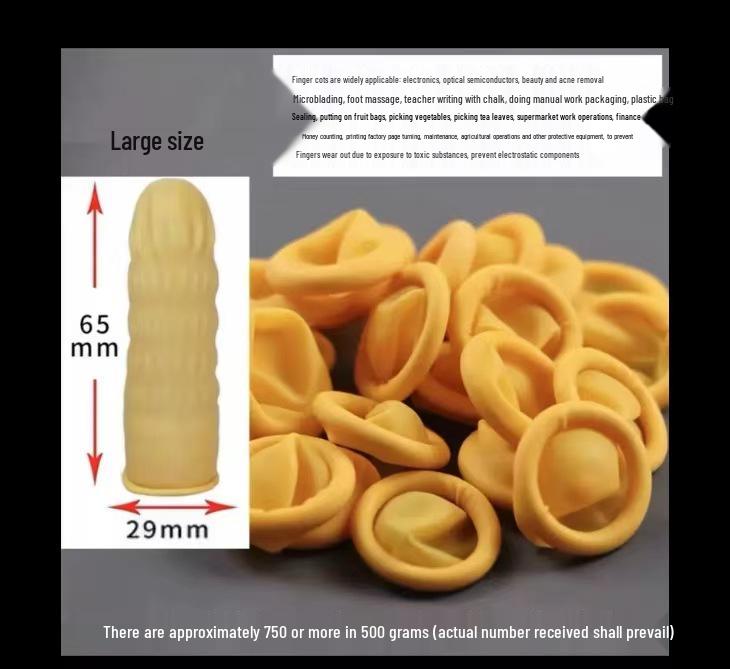 Thick Latex Anti-Slip Disposable Finger Cots - Wear-Resistant Silicone Protection