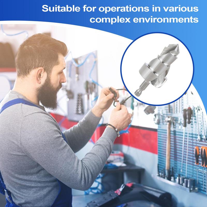 Step Bit Water Pipe Lifting Drill Bits With Hexagonal Shank Pipe Expander Drill Connection Tool For Water Pipe Tube Repair