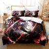 Puella Magi Madoka Magica Duvet Cover + 2 Pillowcases, Magical Girl Anime Print Bedding Set Soft Fabric for Fans Decor & Gifts