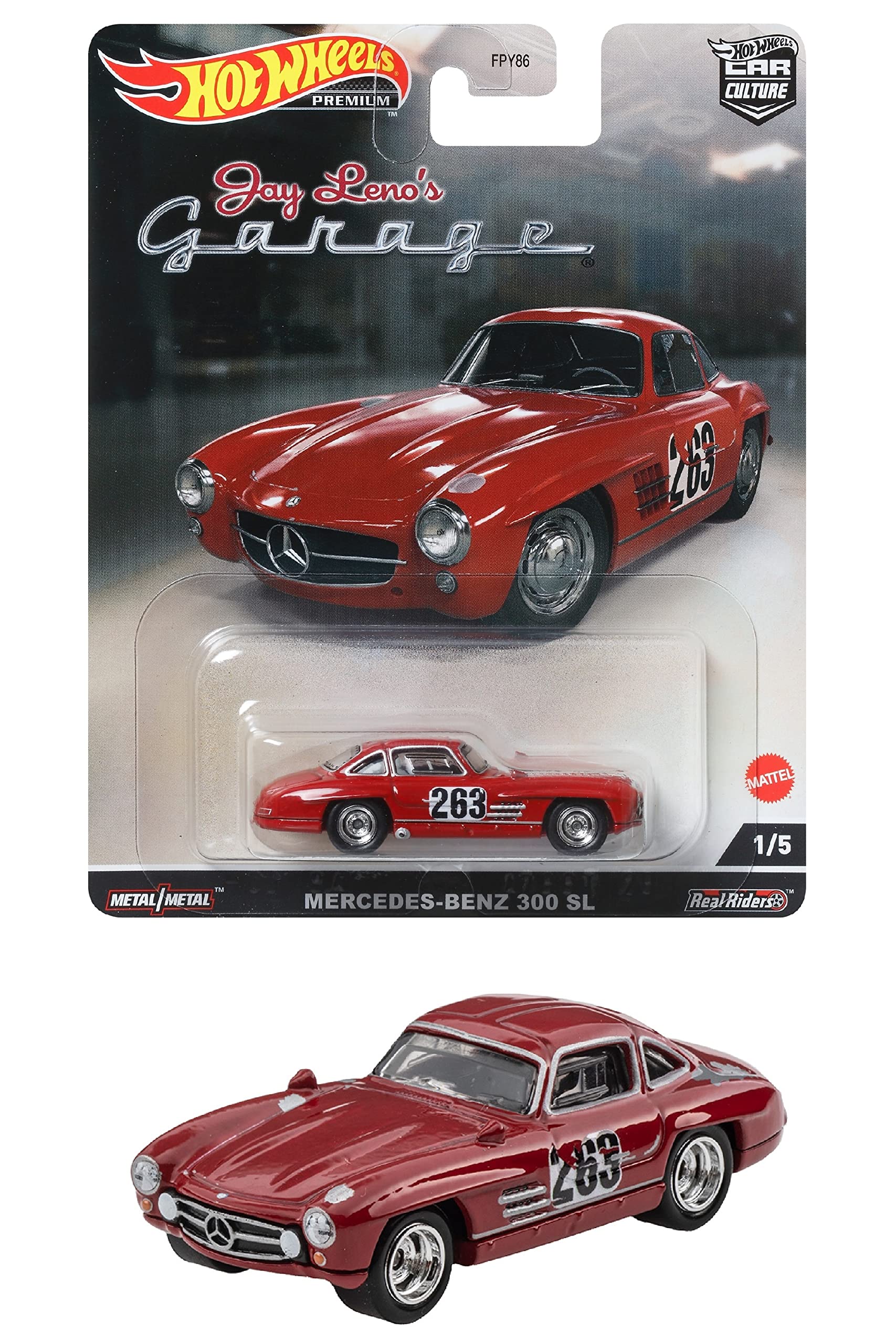 

Hot Wheels Car Culture Jay Leno Garage - Mercedes-Benz 300 SL [3 года ~] HCK07 Красный