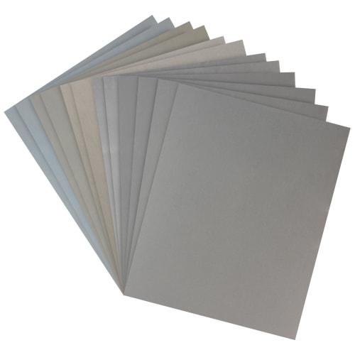 

Hbitsae Waterproof Sandpaper, 12 Sheets (2 Sheets Each) in 1000, 1500, 2000, 3000, 4000, and 5000 Grades, 6 Types, 230mm x 280mm, for Sanding Metal, W