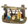 One-piece Wooden Christmas Nativity Scene, 16 Cm High
