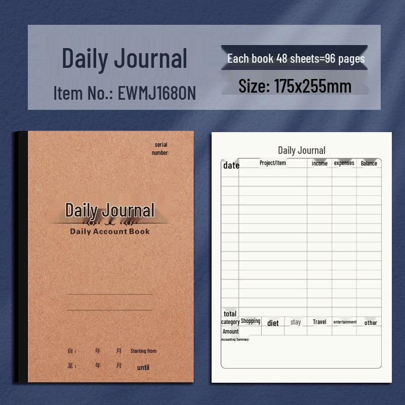 Universal Accounting Record Book: Daily Income & Expenditure Log for Business, Personal, and Family Use
