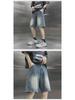 Trendy Summer Mid-Waist Denim Harem Shorts for Men