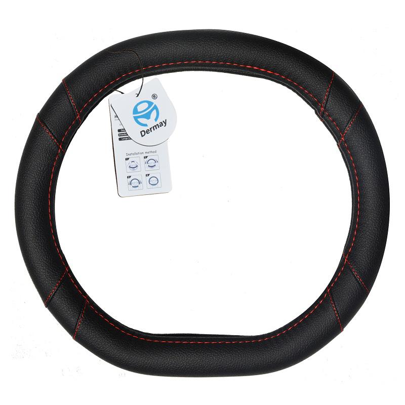 DERMAY Auto Lenkrad Abdeckung Micro Faser Leder Angepasst für Peugeot 508L 350THP 400THP 5 Farben Auto