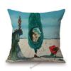 Salvador Dali Surrealism Oil Painting Portrait Decorative Art Cotton Linen Sofa Throw Pillow Case Abstract Art Cushion Cover
