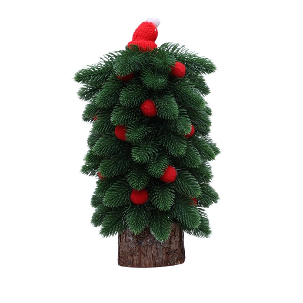 Tower Shaped Christmas Tree Ornaments Wooden Base Lifelike Artificial Christmas Tree Reusable Christmas Decorations