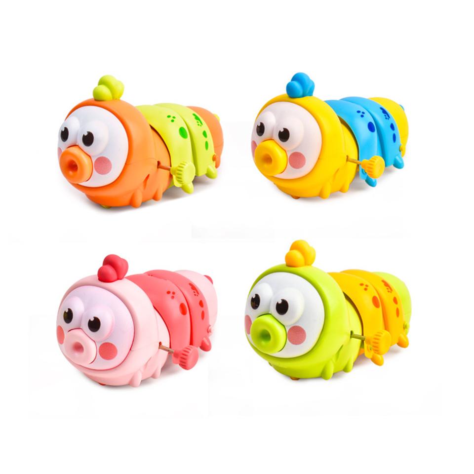Wind-up Colorful Caterpillar Toy Cartoon Chain Crawling Insect Kids Parent Interactive Play Toy