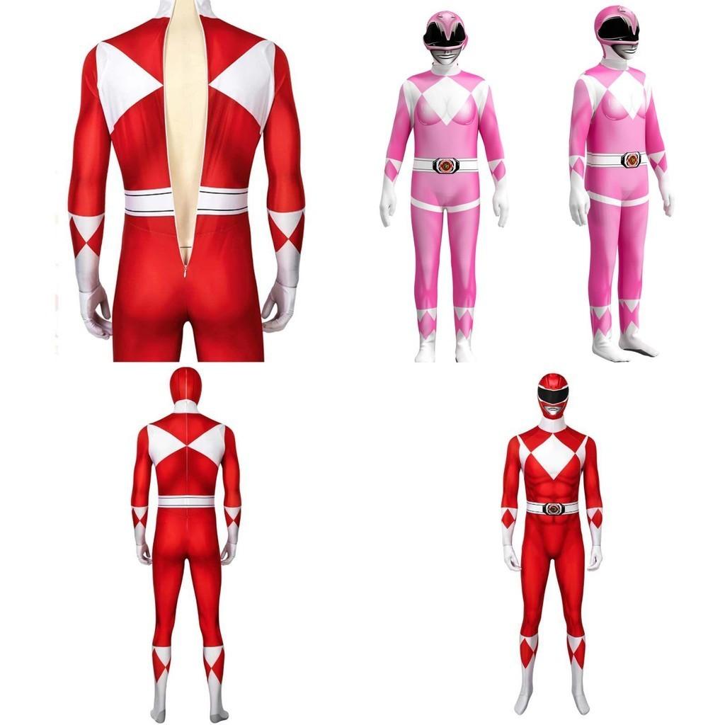 Rangers Costume For Kids And Adults Featuring Durable Jumpsuit And Character Mask**