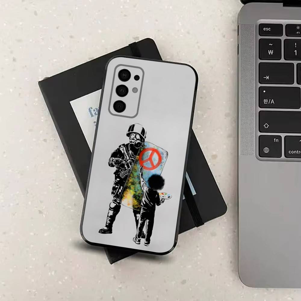 Graffiti Art B-Banksy S-Street Case For Samsung Galaxy A73,72,41,J7,22,Note,31,8,9,52,71,53,32,Soft Black Silicone Cover