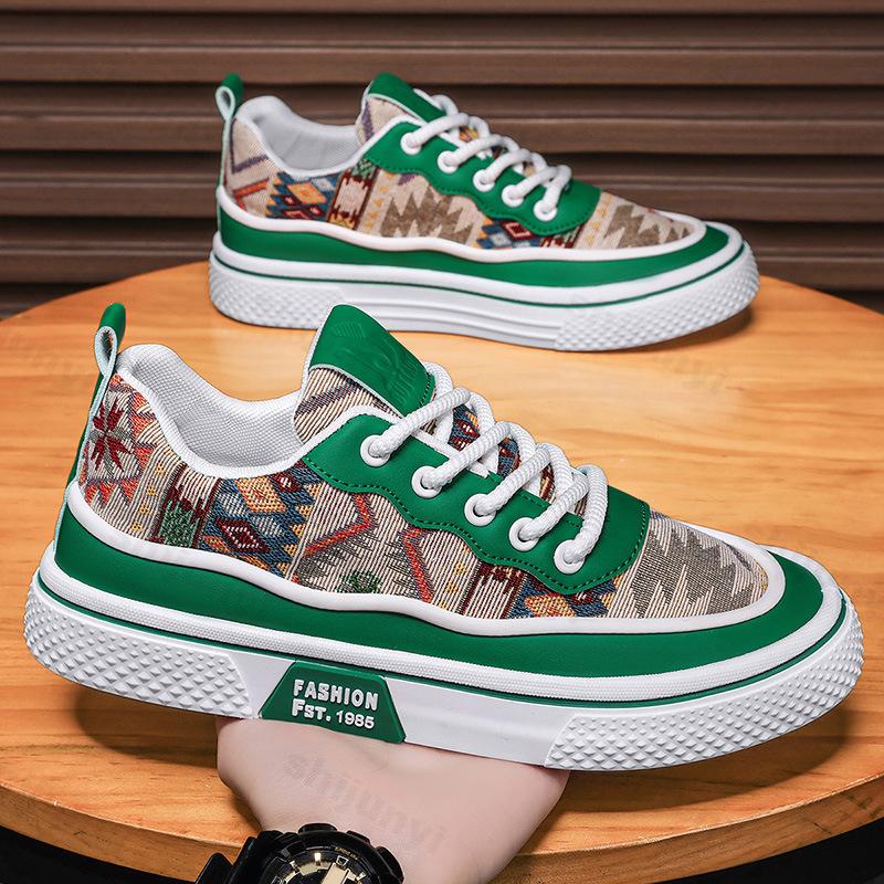 Mens Casual Sports Shoes New Outdoor High Quality Thick Sole Fashion Canvas Shoe Comfortable Breathable Luxury Men's Board Shoes