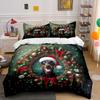 Festive Canine Charm Bedding Sets Duvet Cover Sets Duvet Covers Pillowcases(1*Duvet Cover 2*Pillowcases Without Duvet Insert)