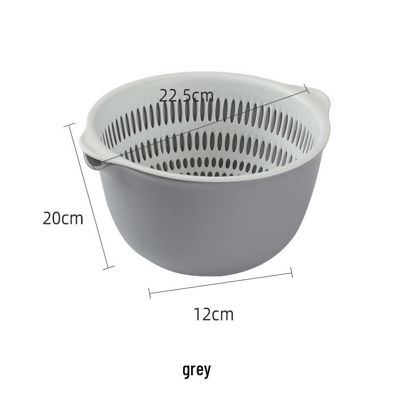 Large Double-Layer Kitchen Drain Basket for Washing Vegetables & Fruits