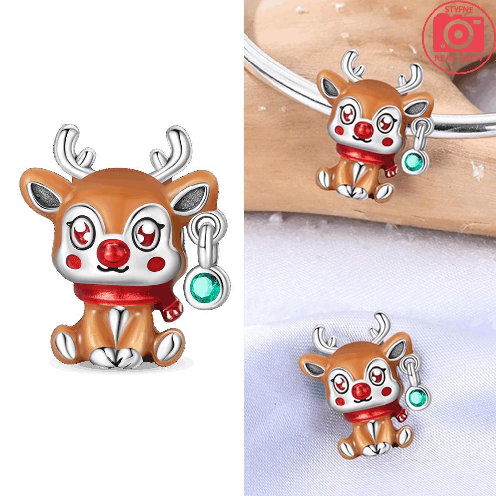 Original Charm Copper Penguin Blue Zircon Rabbit Koala Animals Beads Fit Bracelet Accessory Gift Jewelry Diy Women