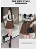 Korean Plaid Woolen Pleated Skirt: Autumn/Winter High-Waist College Style