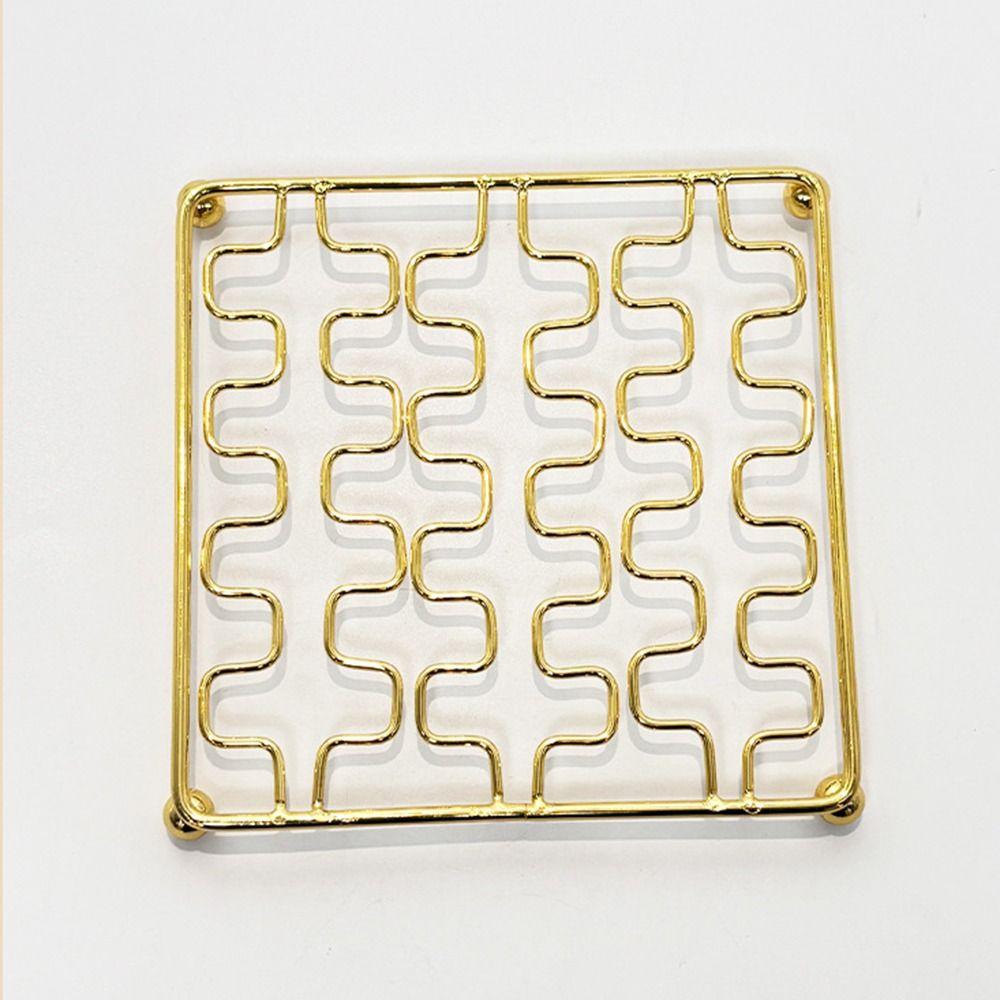Heighted Foot Iron Insulation Pad Round/Square Non-slip Heat-resistant Coaster Reusable Food Grade Metal Pot Mat