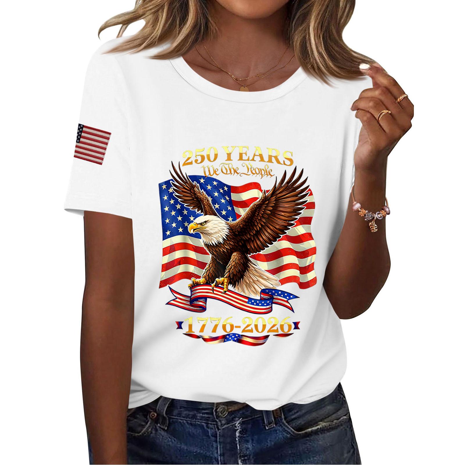 

Women s Fashion Casual Printed Short Sleeve Round Neck Pullover Tops XL