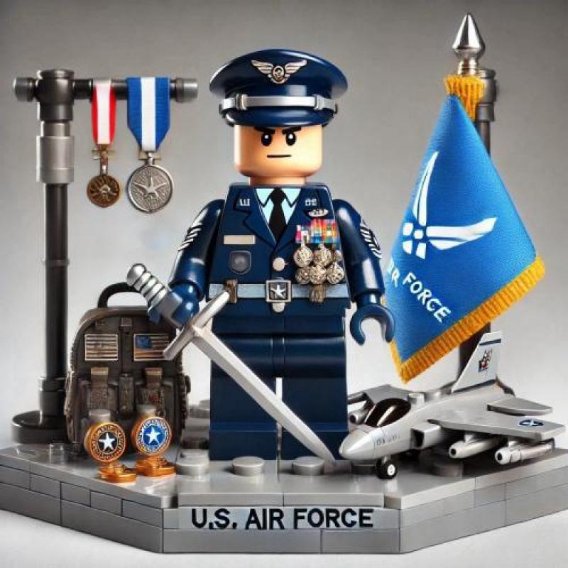 Compatible Lego small particle building block military ornament puzzle assembly toy soldier scene doll building block