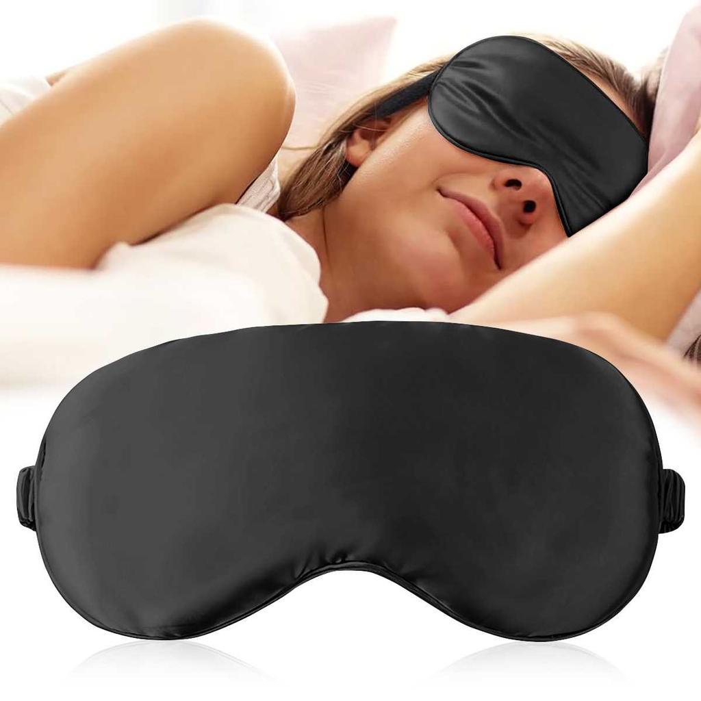 1PC Effective light-blocking and protective eye mask - comfortable and soft silk fabric sleep mask.