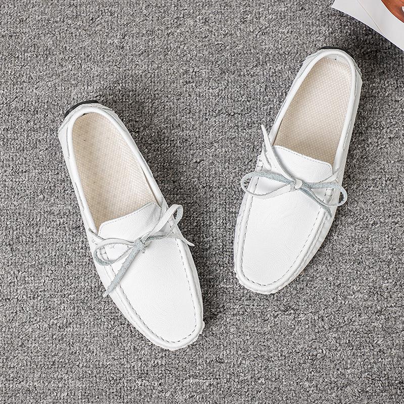 Herren Leichte Handgefertigte Leder Freizeitschuhe Männliche Outdoor Wanderschuhe Bequeme Herren Rutschfeste Ballerinas