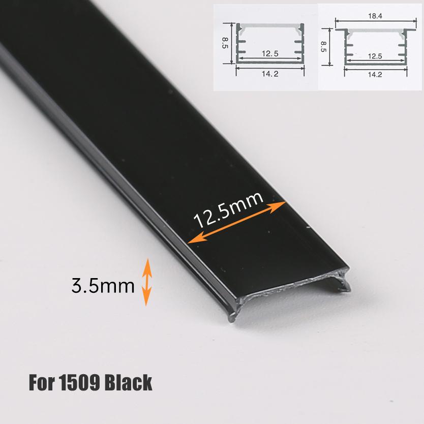 

0,5 м светодиодный алюминиевый профиль рассеиватель молочно-белый черный чехол из поликарбоната для U/V/W/Y-образного канала жесткий стержень полоса света замена абажура 0.5m