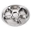 Stainless Steel Round Divided Meal Plate
