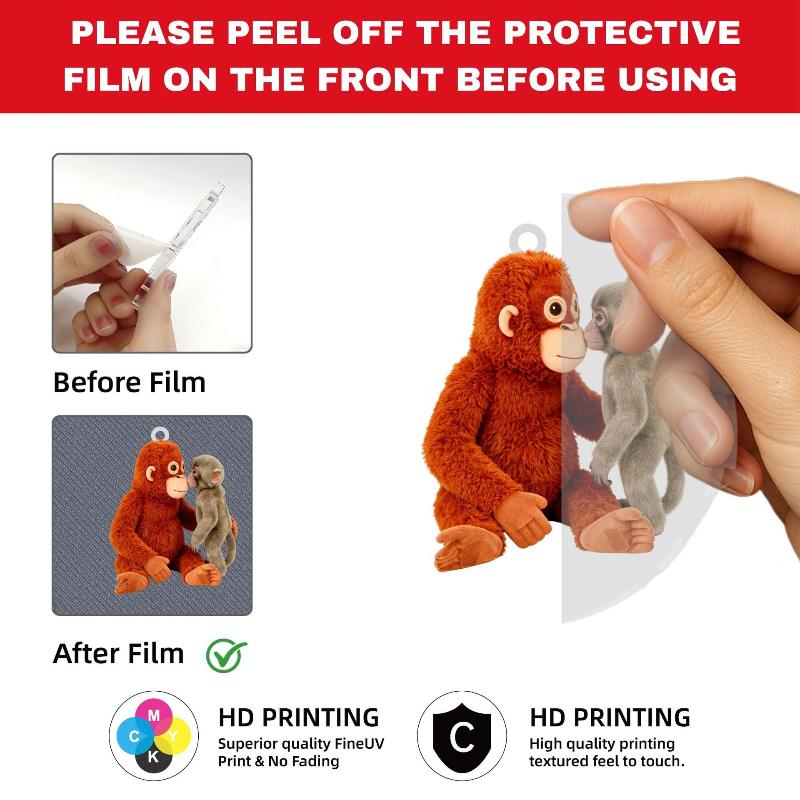 Cute Punch Monkey Acrylic Keychain Cute Animal Lover Key Ring Backpack Pendant Decoration Jewelry Fans Friends Gifts