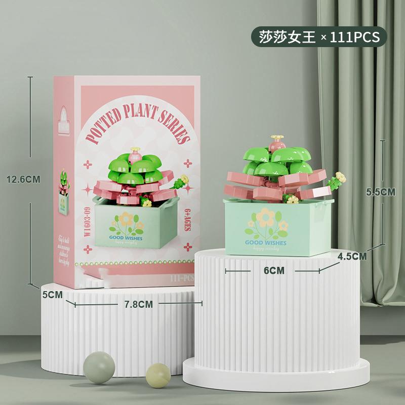 Flower Bouquet Mini Particle Building Blocks Flower Kit 3D DIY Creative Plants Micro Bricks for Home Decor Girl Gift Adults Kids