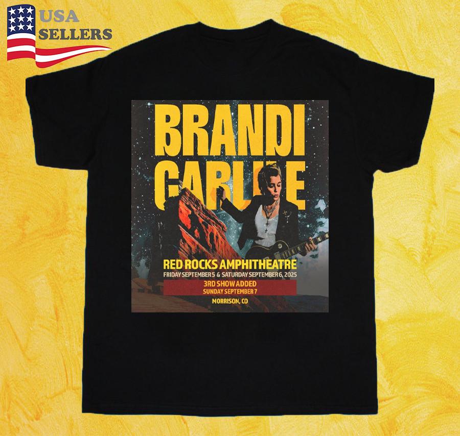 

Brandi Carlile Red Rocks Live In Concert Black T Shirt Full Size S-5XL MD1134 Unisex T-Shirt XXXXL