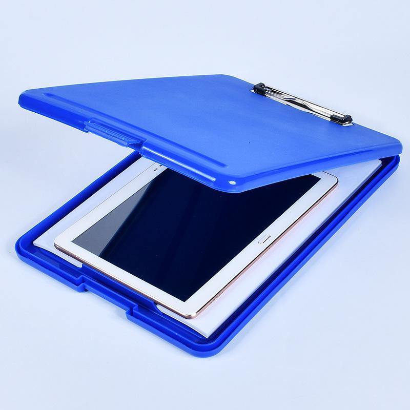 Multifunctional File Folder With Clipboard Waterproof Plastic Writing Pad For Student Teacher School
