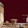 Red Checkered Wallpaper in Burgundy and Burgundy for Living Room and Bedroom 50x1000