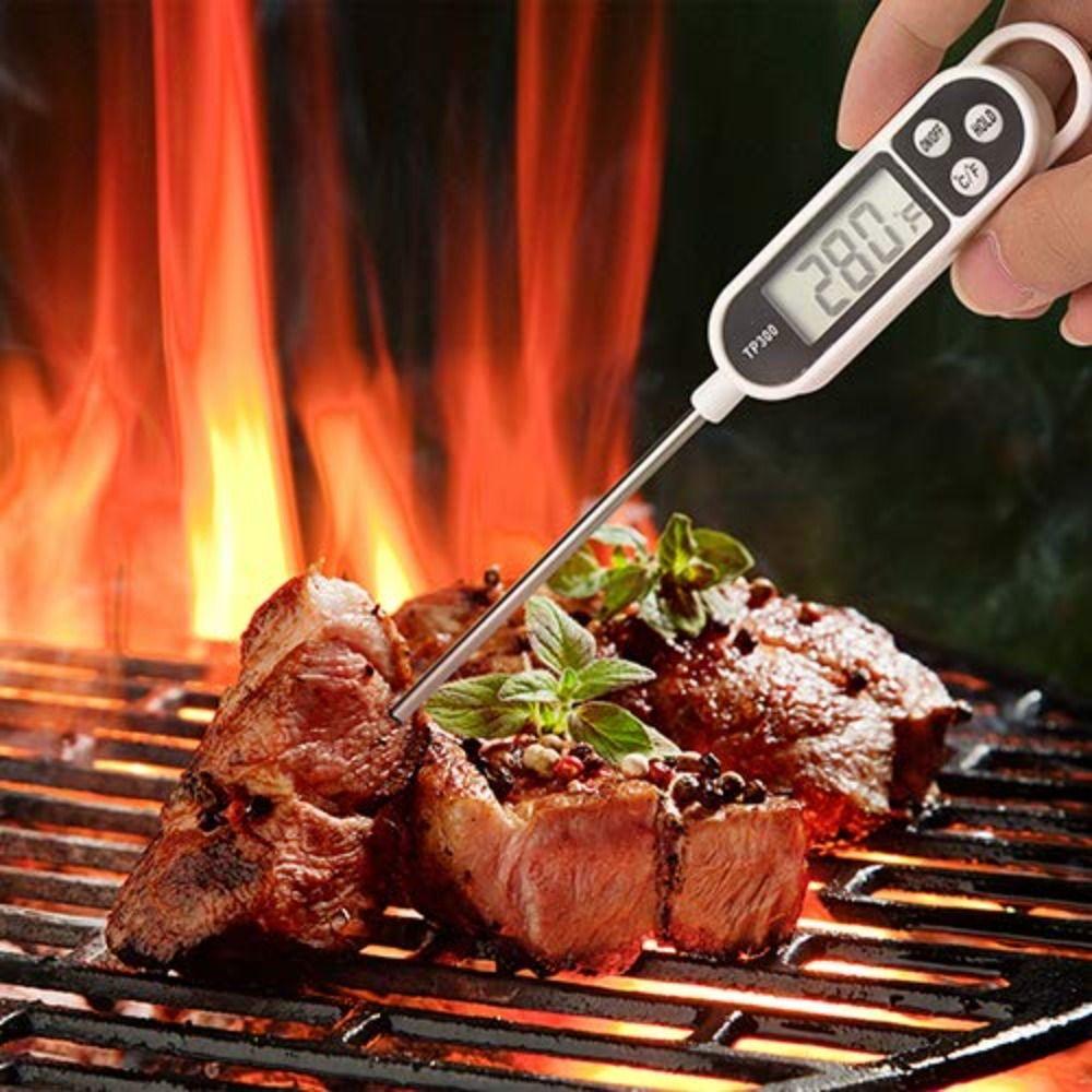 Electronic Display Digital Food Thermometer Stainless Steel Long Probe Food Probe Meat
