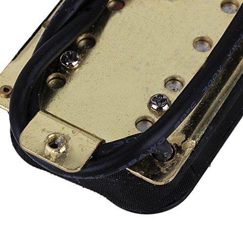 Yibuy 2-Pack Black Humbucker Pickups, Dual Coil, Metal + Magnet, Bridge & Neck Set for Electric Guitar