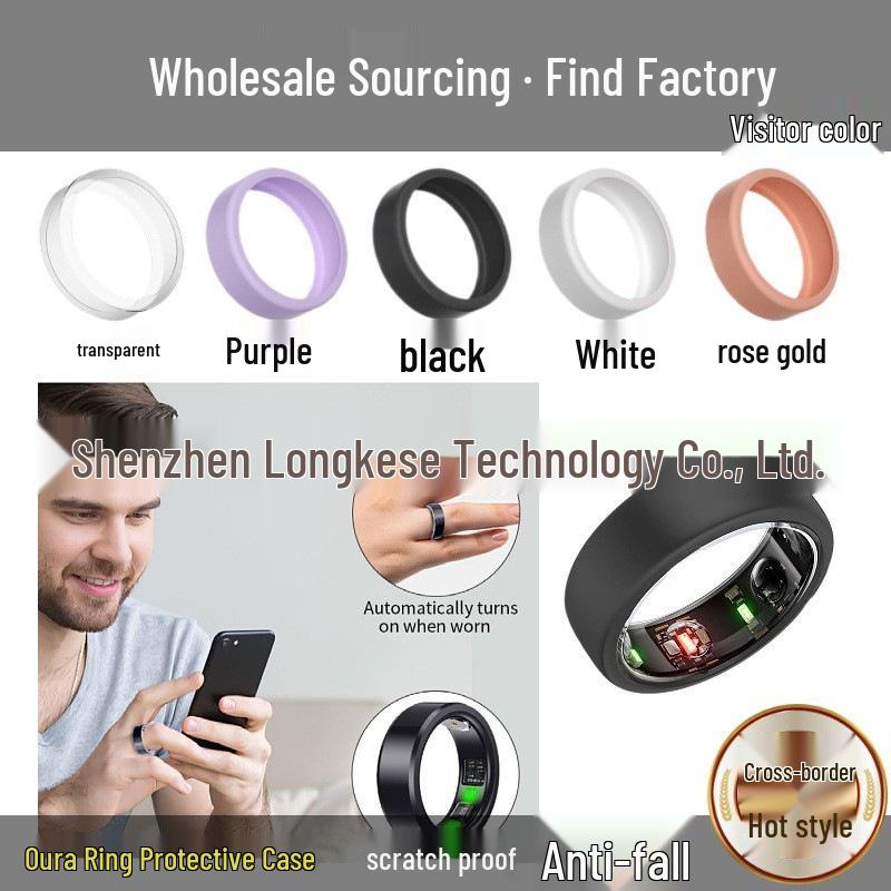 Oura Ring Silicone Protective Case – Anti-Drop & Anti-Scratch Smart Ring Cover Transparent S