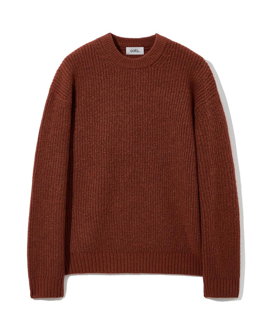 COSTUME O’CLOCK Hacci Round Heavy Knit Pullover 11 Color Cooskt066 (A Type)