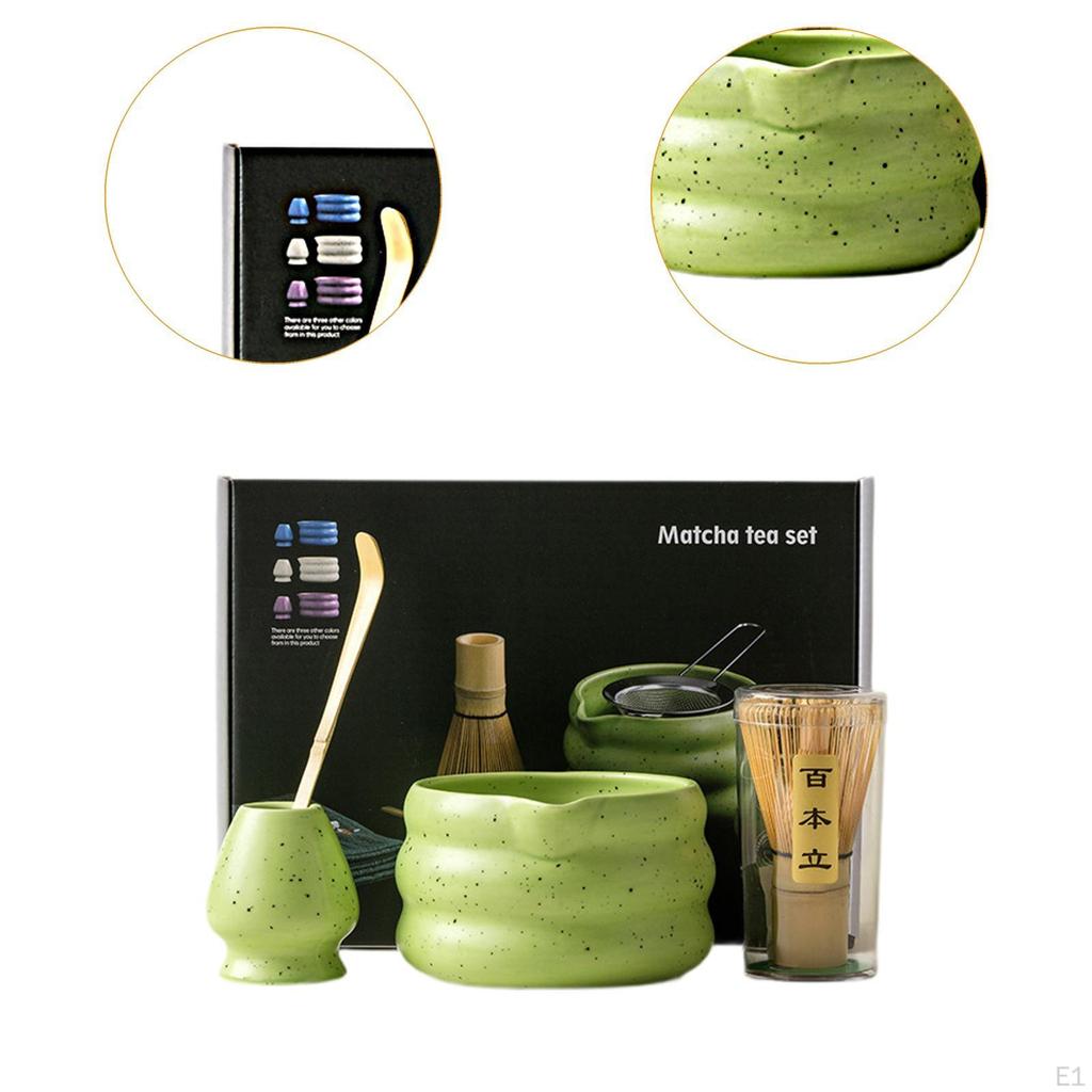Ceramic Matcha Tools for Tea Ceremony Including Whisk And Scoop
