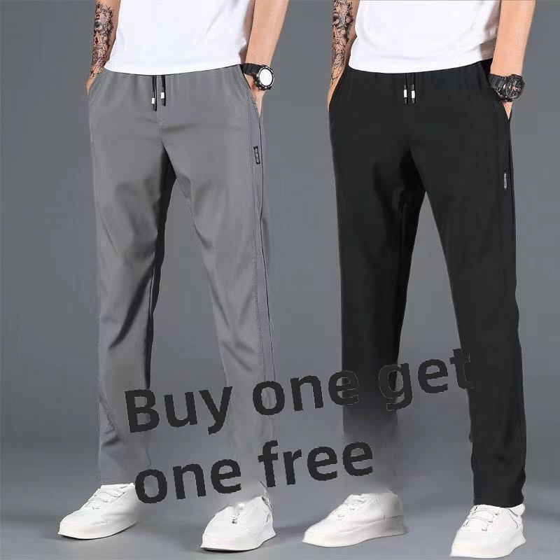 

Мужские модные однотонные эластичные брюки прямого покроя – повседневная спортивная одежда на весну и осень L