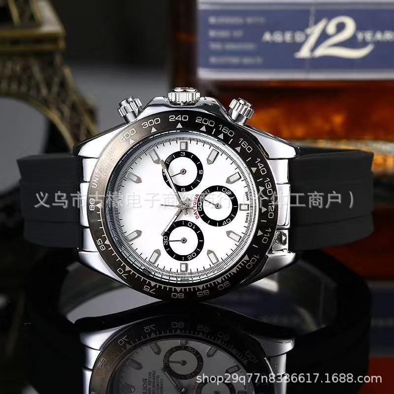 שעון קוורץ Laojia Daytona שלוש עיניים שש מחוגים רצועת פלדה עדינה סרט דבק מוצרי שעון