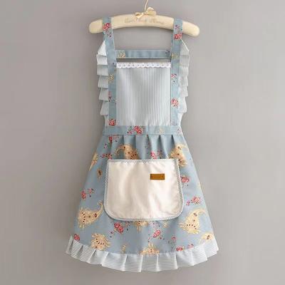 Home Aprons, Canvas Straps, Heart-shaped Floral Aprons