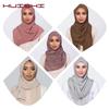 Muslim Chiffon Hijab Women Bubble Chiffon Scarf For Women Ladies Veil Muslim Islam Solid Color Malaysia Musulman Wrap Scarves