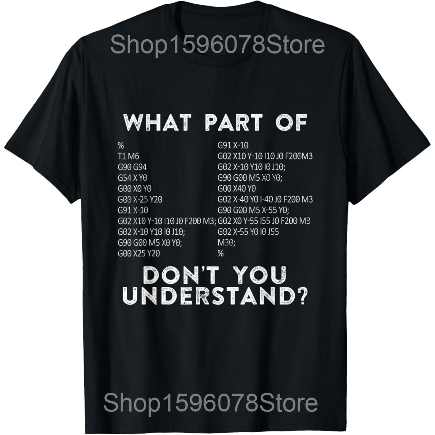 

Funny Run Cnc Programmers Machinist Engineer Code G28 T Shirts Men Cotton Humor Tee Shirt Short Sleeve Unisex Loose Clothing 4XL