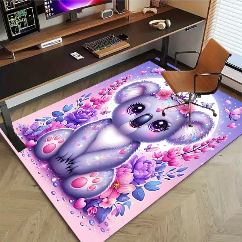 1pc Koala Princess Carpet Office Rug Outdoor Mat Home Decor Area Carpet Festival Gift Office Desk Chair Carpet