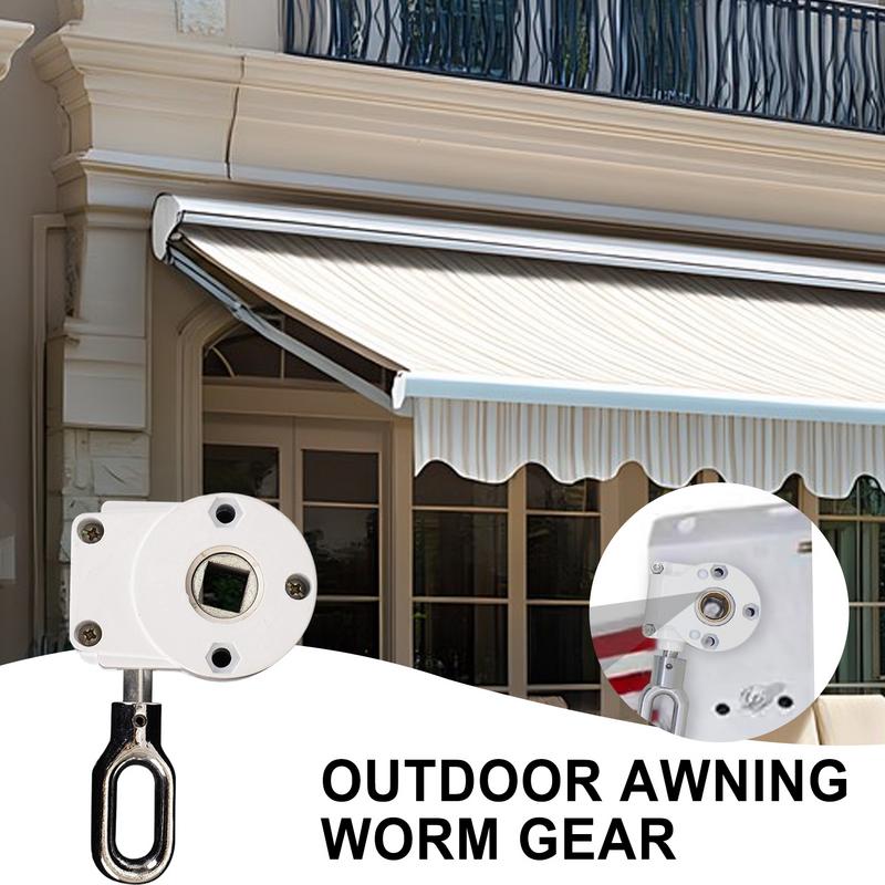 Outdoor Kurbelgetriebe Markise Schneckengetriebe Hof Rasen Balkon Terrasse Aluminiumlegierung Markise Getriebe Markise Zubehör