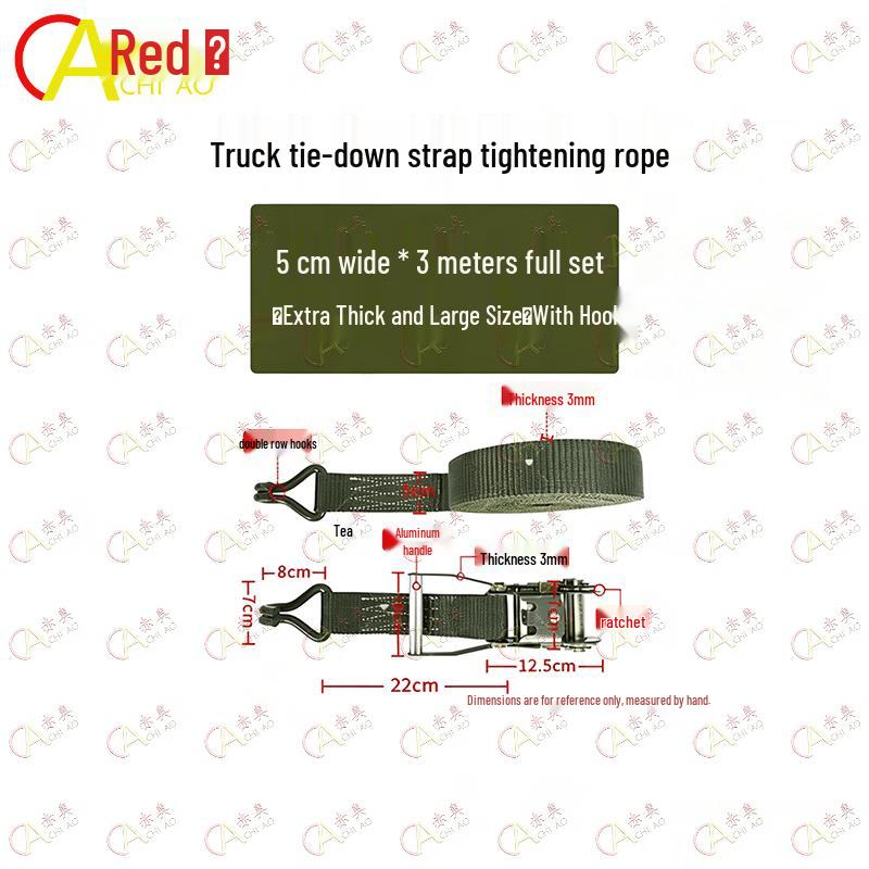 Heavy-Duty Ratchet Tie-Down Cargo Strap