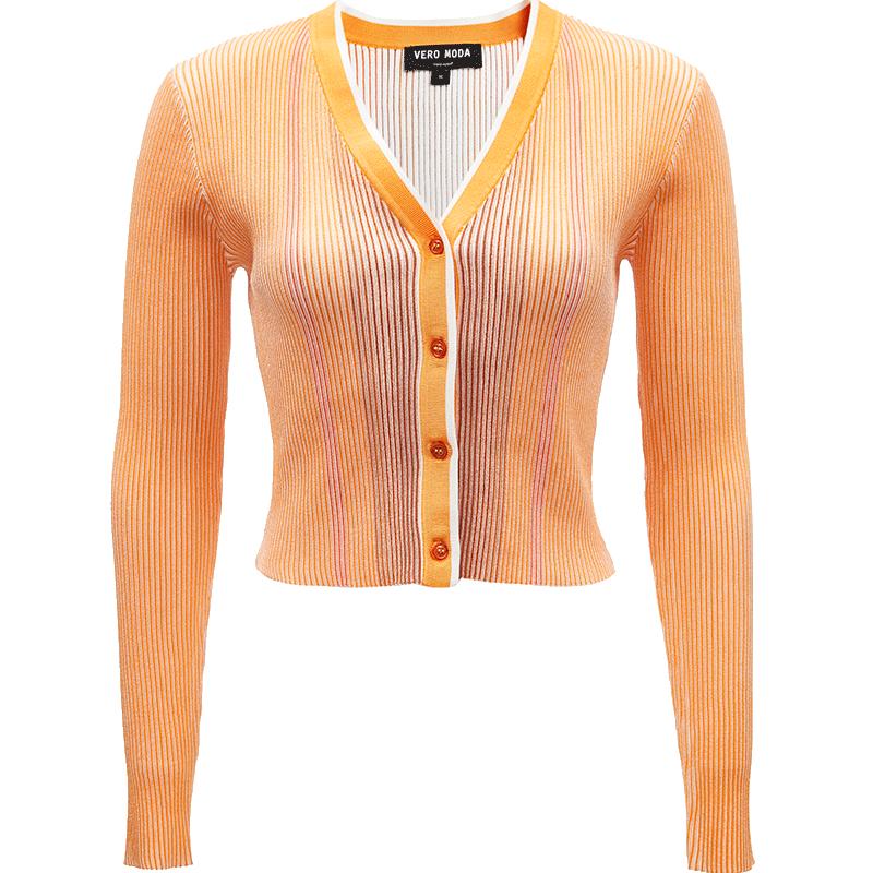 

VEROMODA Women s V-Neck Ribbed Slim-Fit Short Knit Top M (165/84A)