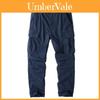 Pantaloni da Lavoro Vintage da Uomo Pantaloni Cargo in Cotone con Tasche Multiple per Uso Casual