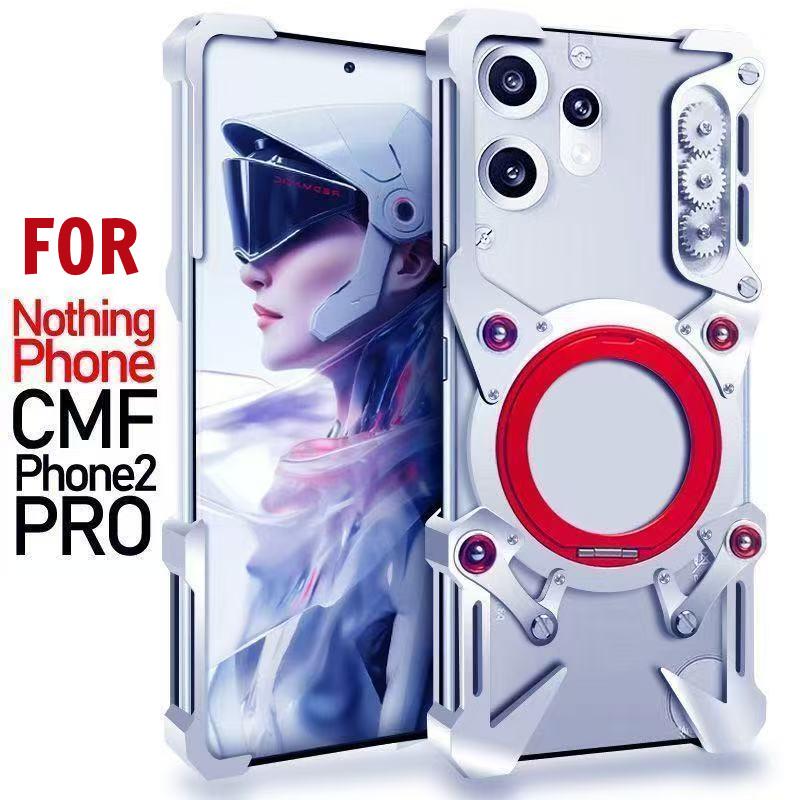 Leistungsstarke stoßfeste Metall-Rüstungshülle für Nothing Phone 3A 2A Plus 3 2 Pro Aluminiumhüllen Abdeckung Stoßfänger Coque für Nohing phone One