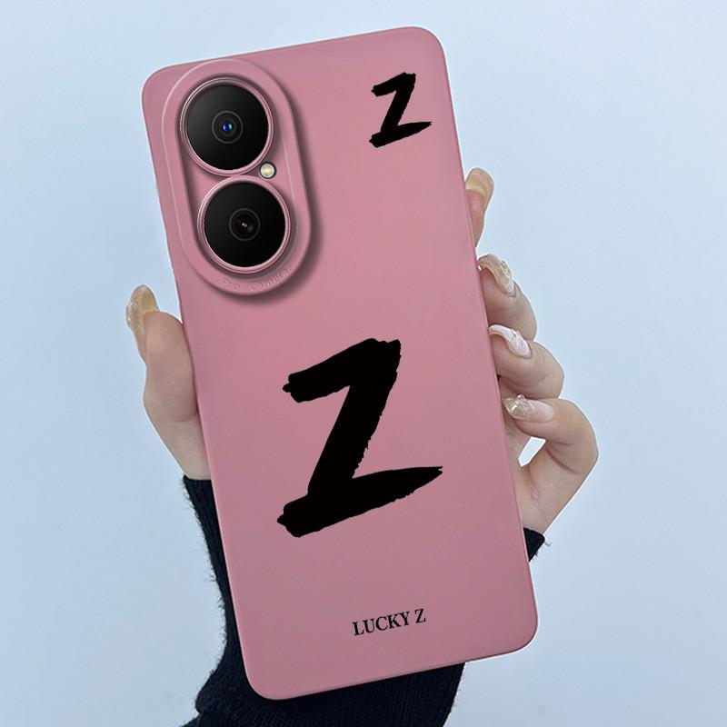 For Huawei Nova Y73 4G Lucky Initial Letter Phone Case For Huawei Nova Y73 NovaY73 4G Soft Silicone Back Cover Shockproof Bumper