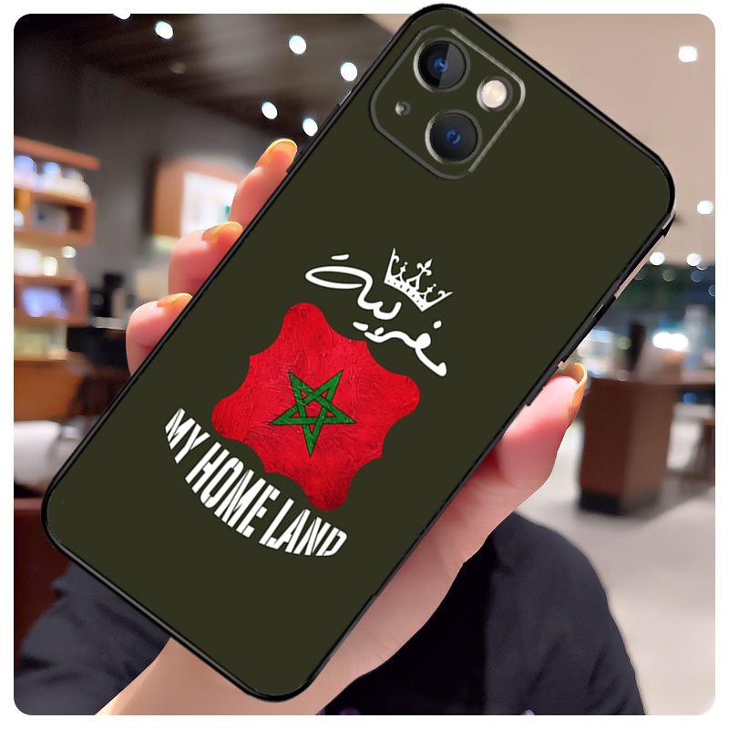 Morocco Flag Coat Of Arms Case For iPhone 16 Pro Max 14 13 12 11 15 17 Pro Max mini 15 16 Plus 16e 17 Air Phone Cover